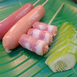 [เซตสุดฮิต] จัมโบ้ชีส + ไส้กรอกพันเบคอน + จัมโบ้แดง รมควัน