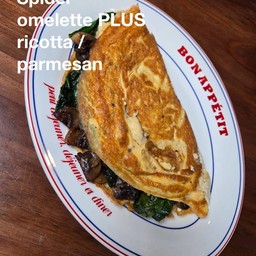 Spider omelette PLUs + ricotta / parmesan