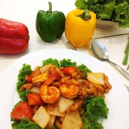 มักกะโรนีกุ้ง