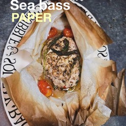 Baked Baramundi ( ปลากระดาษ)