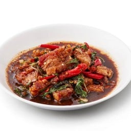 ผัดกะเพราหมูกรอบ