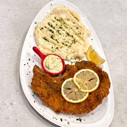 Pork chops schnitzel