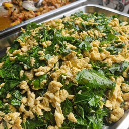 ใบเหรียงผัดไข่