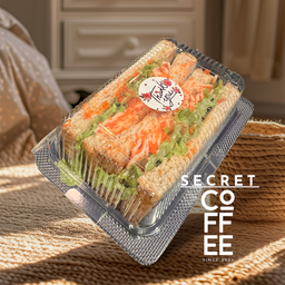 แซนด์วิชน้ำสลัดปูอัด+ไข่กุ้ง