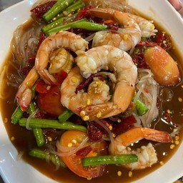 ตำเส้นเล็กกุ้งสุก