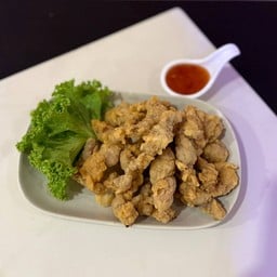 หมูชุบแป้งทอด (กับข้าว)