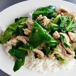 ข้าวคะน้าหมูหมัก