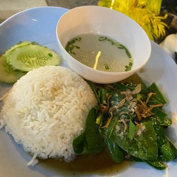 ข้าวคะน้าผัดน้ำมันหอย