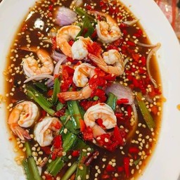 ยำกุ้งสุก ปลาร้า