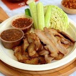 หมูปลาร้าย่าง + แจ่วบอง