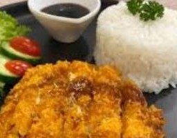 ข้าวไก่กรอบซอสเทอริยากิ