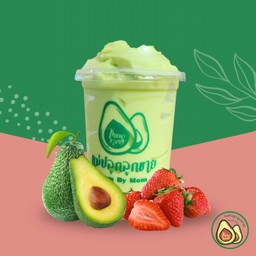อะโวคาโด สตรอเบอร์รี่ นมสดสมูทตี้