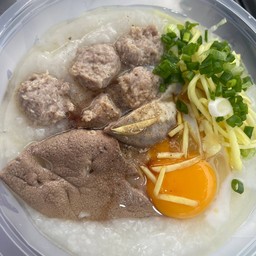 โจ๊กหมู+ตับ+ไส้อ่อน
