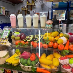 กล้วยหอม + ยาคู้ + ส้มปั่น ไม่ใส่นม