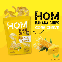 HOM Banana Chips Corn Cheese 40 ก.