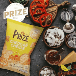 PRIZE ข้าวกล้องพองอัดแผ่น รสเชดด้าชีส 20 ก.