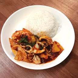 ข้าวราดผัดพริกเผา