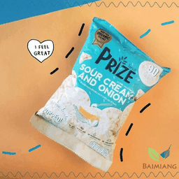 PRIZE ข้าวกล้องพอง รสซาวครีมและหัวหอม 20 ก.