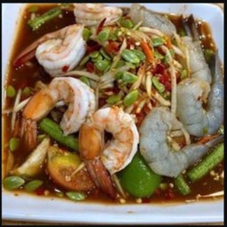 ตำปลาร้ากุ้งทูโทน