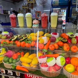 น้ำสตอเบอรี่ + โซดาเย็น