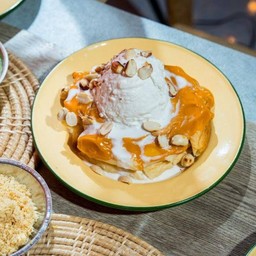 ปังปิ้งสังขยา-ชาไทยกะทิสดลาวา