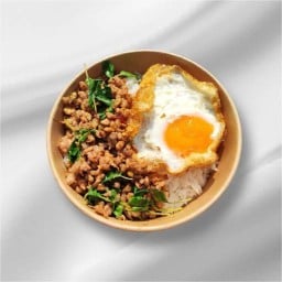 ข้าวไข่ข้น กะเพรา ตามสั่ง - banbamm ท่าไม้ ท่ามะกา ท่าไม้