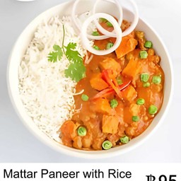 Mattar Paneer with Rice