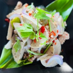 ยำวุ้นเส้นหมูสับ +หมูยอ