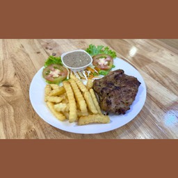 Pork Steak with French Fries
