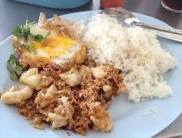 Garlic Squid + Fried Egg