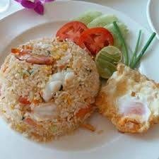 Seafood Fried Rice + Fried Egg