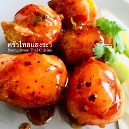 ไส้กรอกชุบแป้งทอดกรอบ