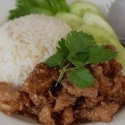 ข้าวหมูทอดกระเทียม