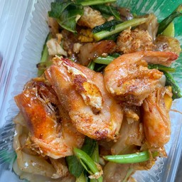 เส้นใหญ่ผัดซีอิ๊วกุ้ง