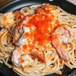 สปาเกตตี้ครีมไข่กุ้ง