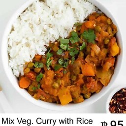 Mix Veg. Curry with Rice