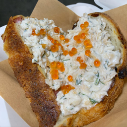 Ikura tzatziki open face