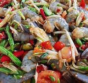 ตำกุ้งสด