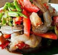 ตำถั่วกุ้งสด