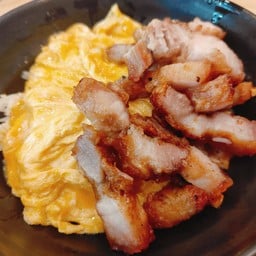 ข้าวไข่ข้นหมูสันคอทอด