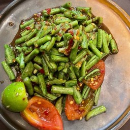 ตำถั่วฝักยาว | Som Tum With Long Beans | 长豆木瓜沙拉