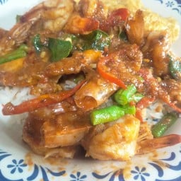ข้าว+ผัดพริกแกงกุ้ง
