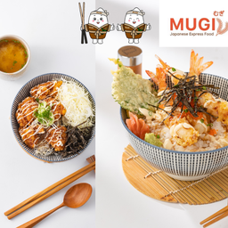 [Set มูกิสุดคุ้ม D] ข้าวไก่คาราเกะ+ข้าวกุ้งเทมปุระ
