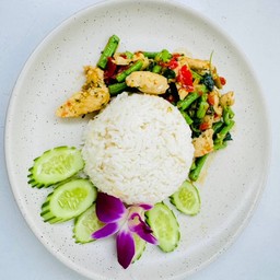 ข้าว+กระเพราไก่