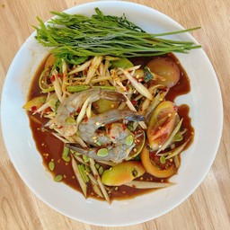 ตำกุ้งสด