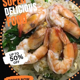 ราชาข้าวผัดกุ้งสดทรงเครื่อง (กลาง)