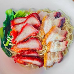 บะหมี่หมูแดง-หมูกรอบ