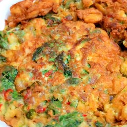 ไข่เจียวกระเพาเนื้อสับ ราดข้าว แซ่บๆๆ (ไม่ทานเนื้อเปลี่ยรวัตถุดิบได้)