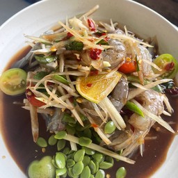 ตำกุ้งสด