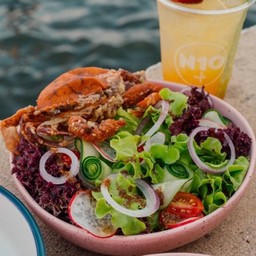 SOFT SHELL CRAB SALAD WITH PONZU DRESSING